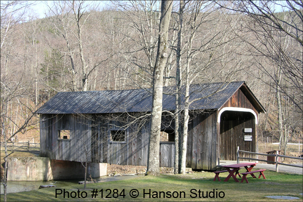 Grafton, VT - Grafton Cheese Factory Bridge - Spring - Side